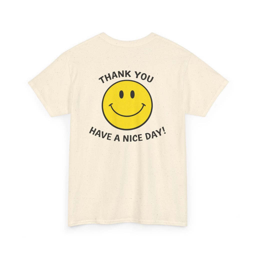 Harry Styles aperture, smiley tshirt thank you have a nice day