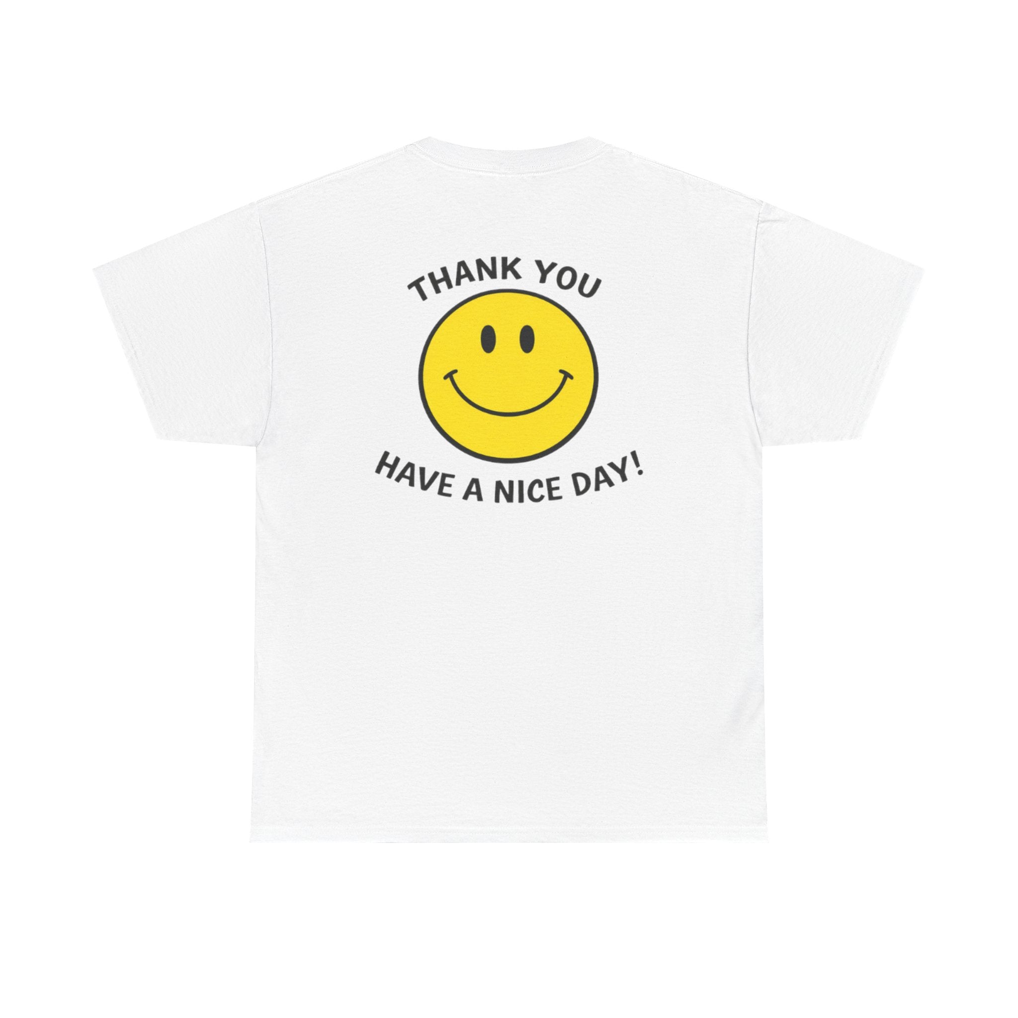 Harry Styles aperture, smiley tshirt thank you have a nice day