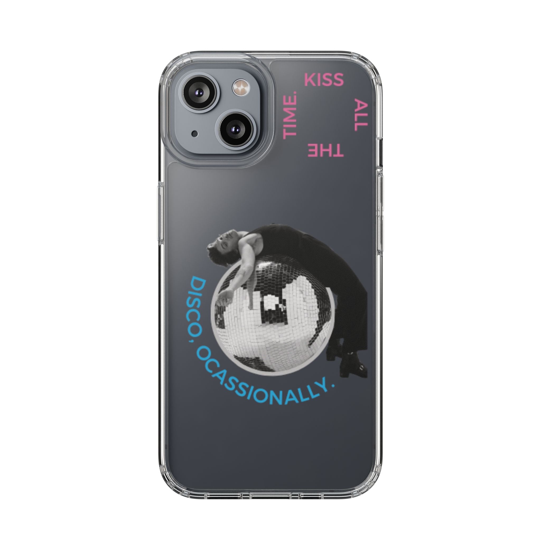 Kiss All The Time Disco Occasionally Phone Case | Clear iPhone Case Harry Styles - Daylight glow studio