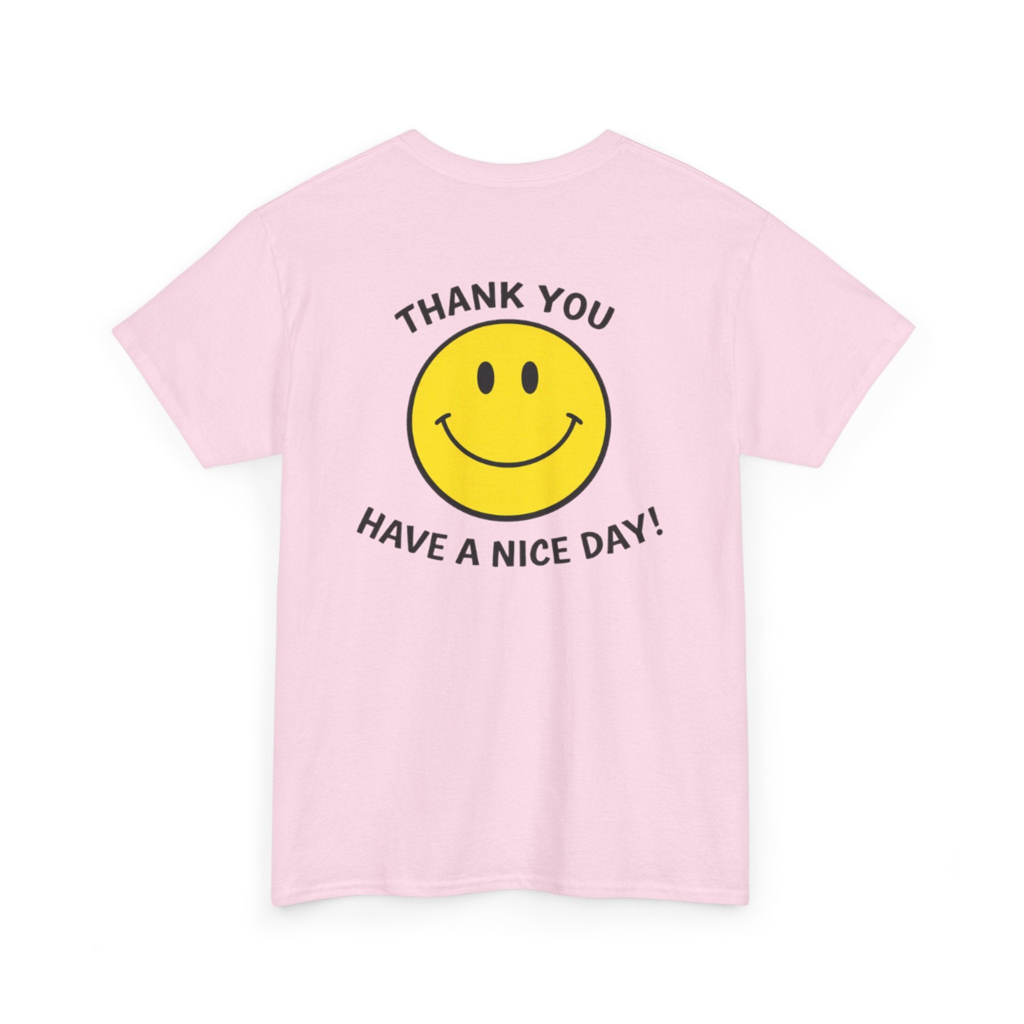 Harry Styles aperture, smiley tshirt thank you have a nice day