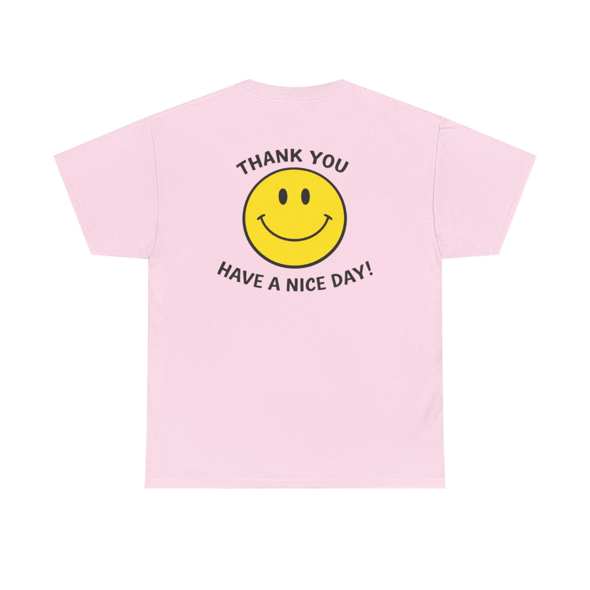 Harry Styles aperture, smiley tshirt thank you have a nice day
