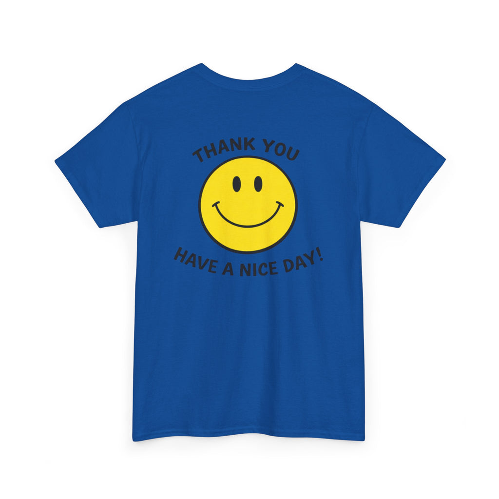 Harry Styles aperture, smiley tshirt thank you have a nice day