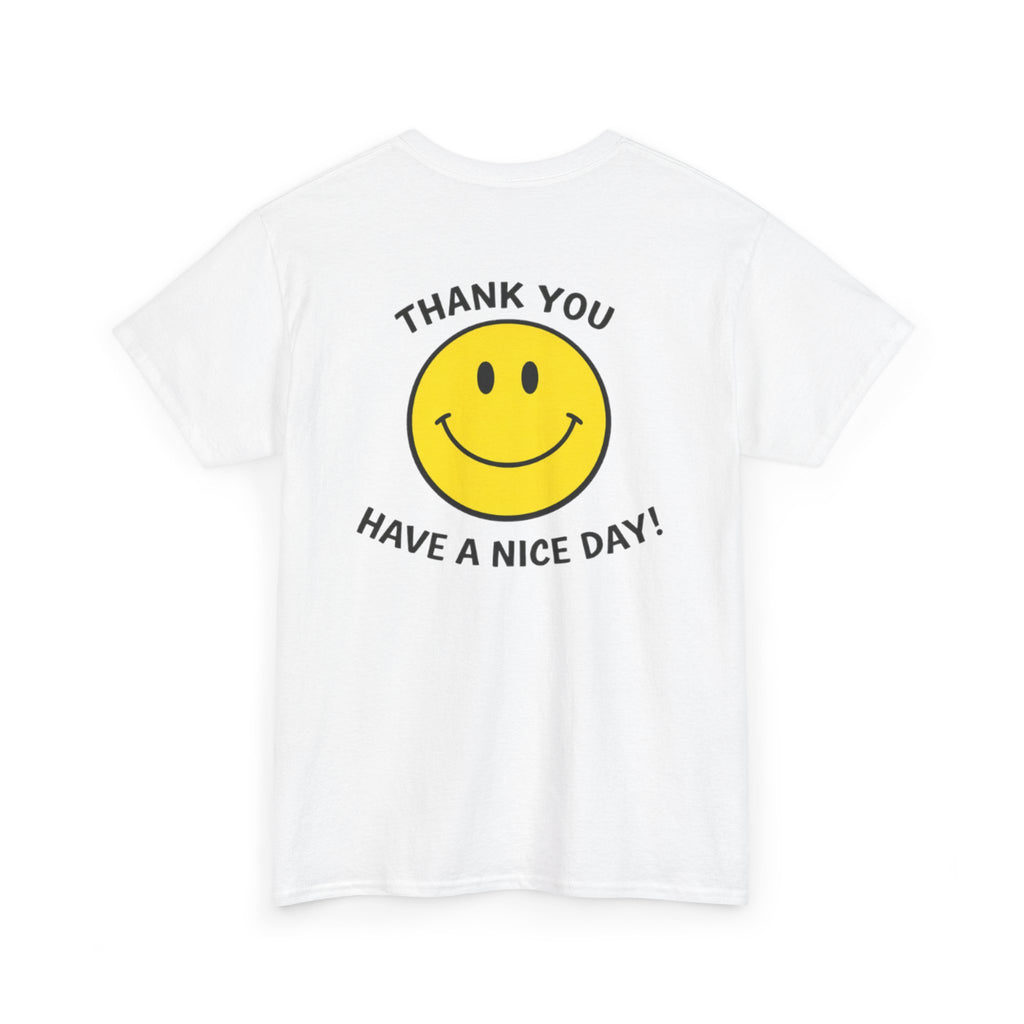 Harry Styles aperture, smiley tshirt thank you have a nice day