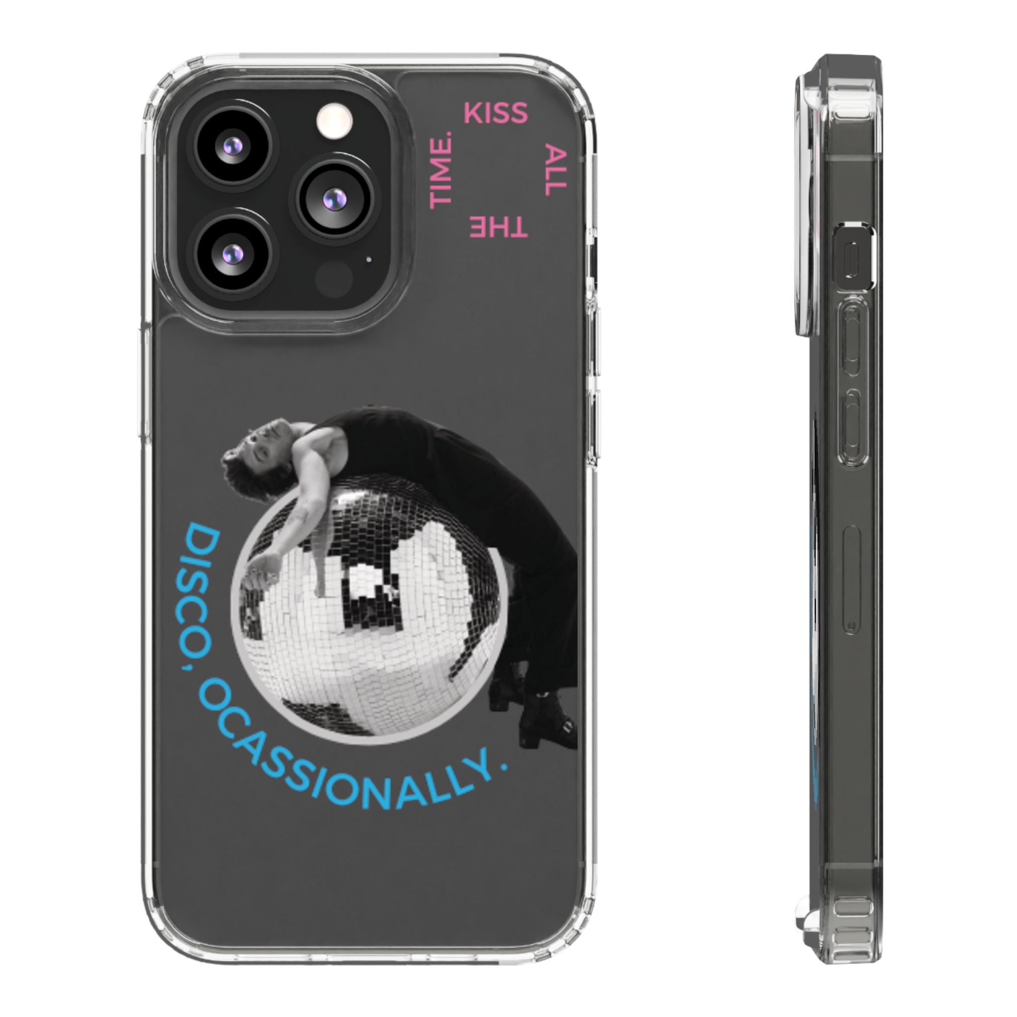 Kiss All The Time Disco Occasionally Phone Case | Clear iPhone Case Harry Styles - Daylight glow studio